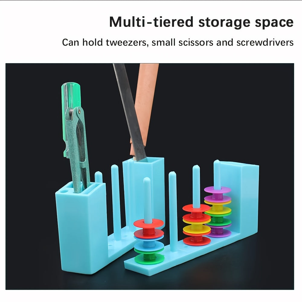 magnetic 3 spool Organizer Rack bobbin holder