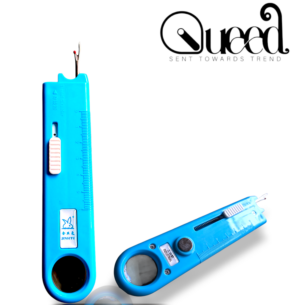 QUEED 2-in-1 Needle Threader with Seam Ripper Tool for Sewing Machine & Hand Needles
