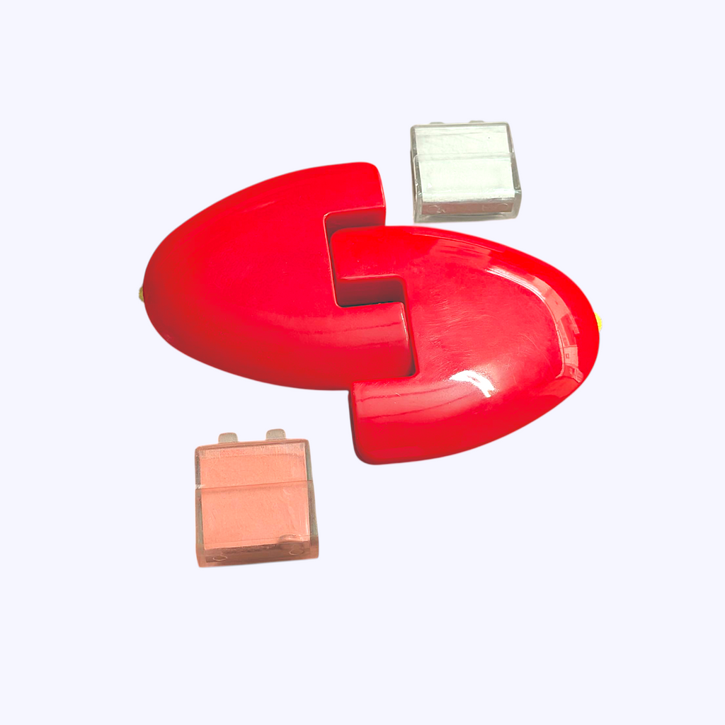 Triangular Chalk Wheel Fabric red