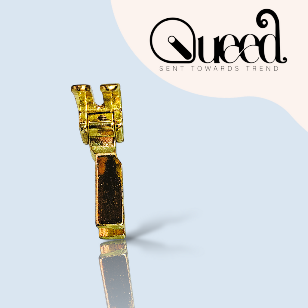 Queed P351 Gold Plated Universal Zig Zag Presser Foot for Industrial & Domestic Sewing Machines