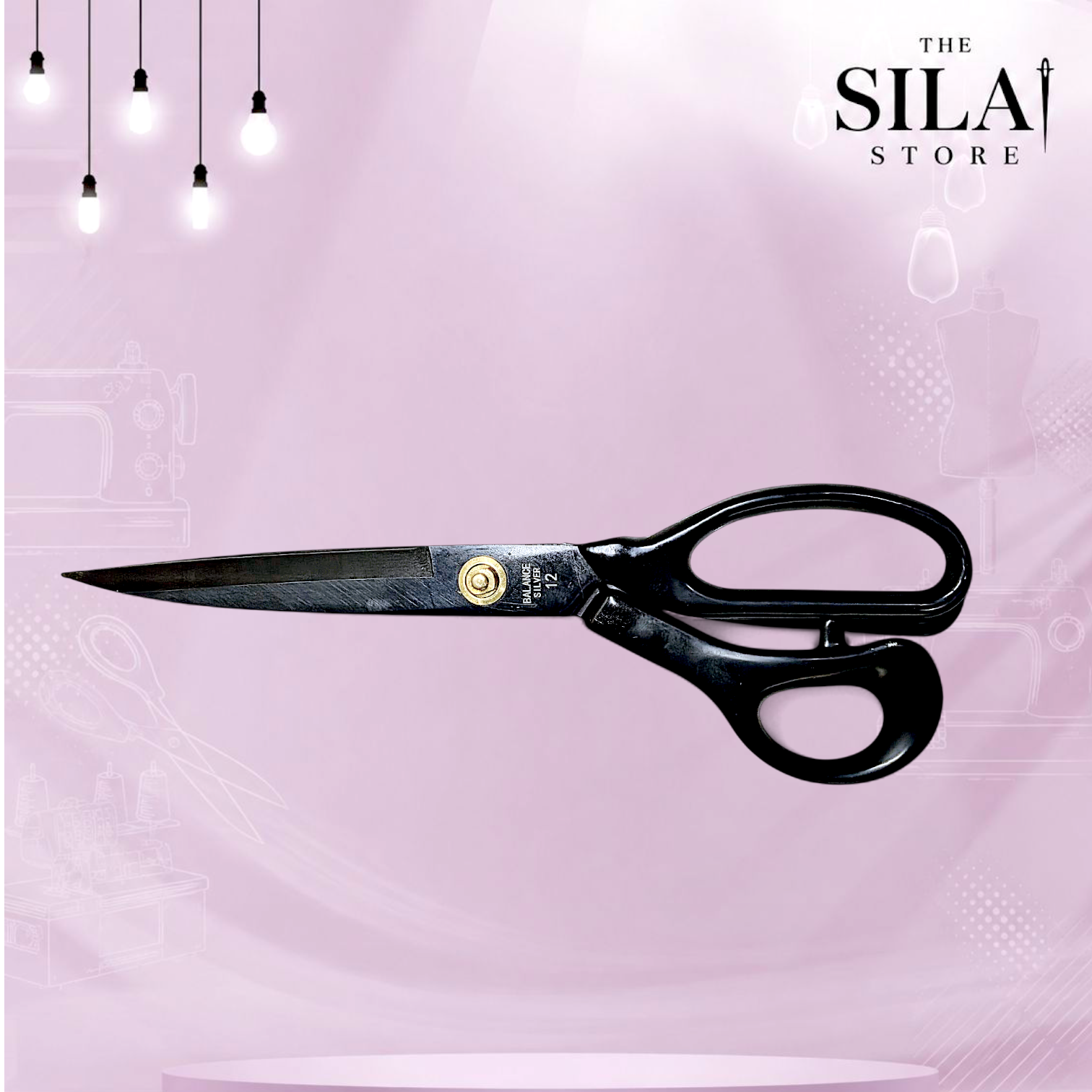 QUEED 12 INCH TAILOR SCISSOR IN BLACK