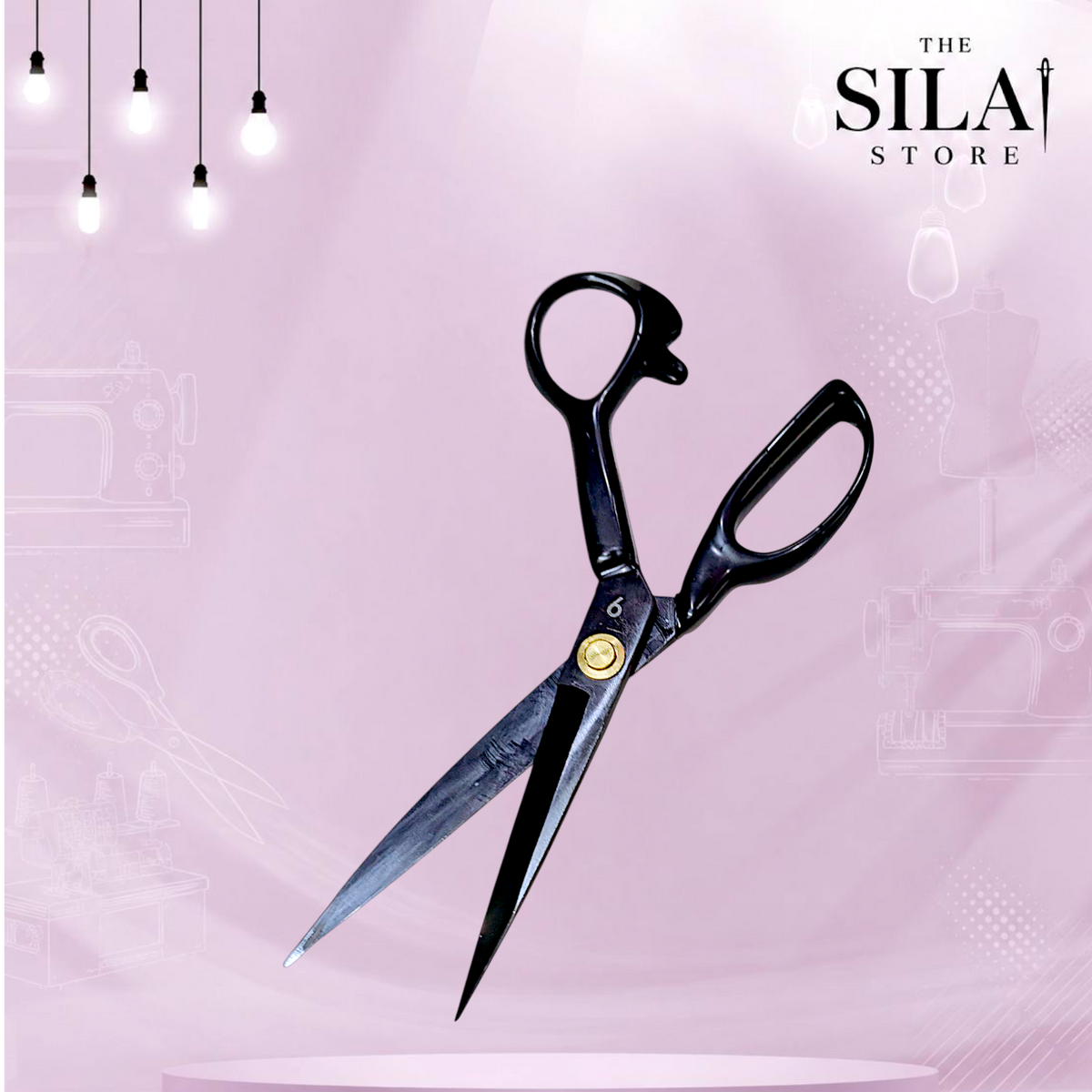 9inch stainless steel black scissor