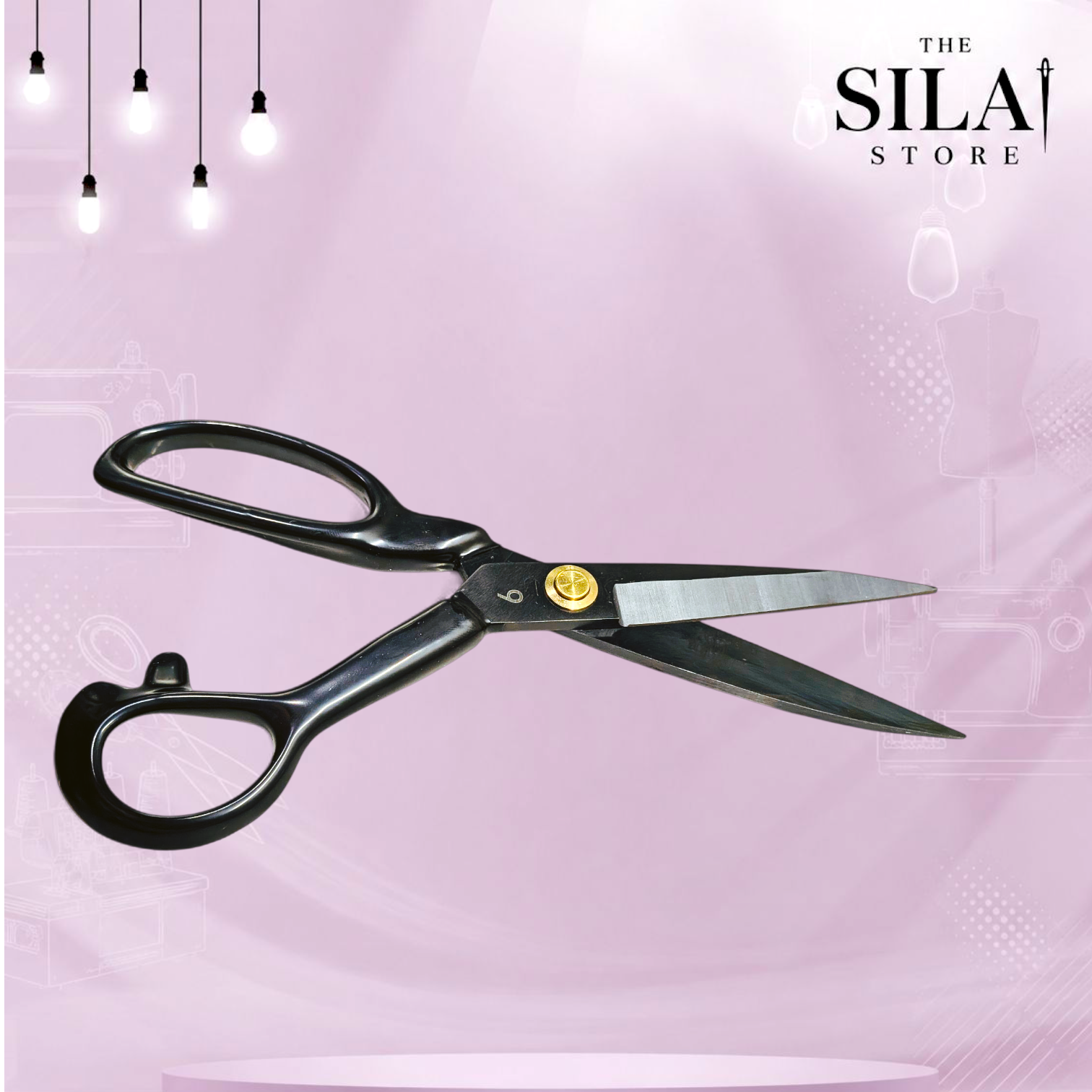 9inch stainless steel black scissor