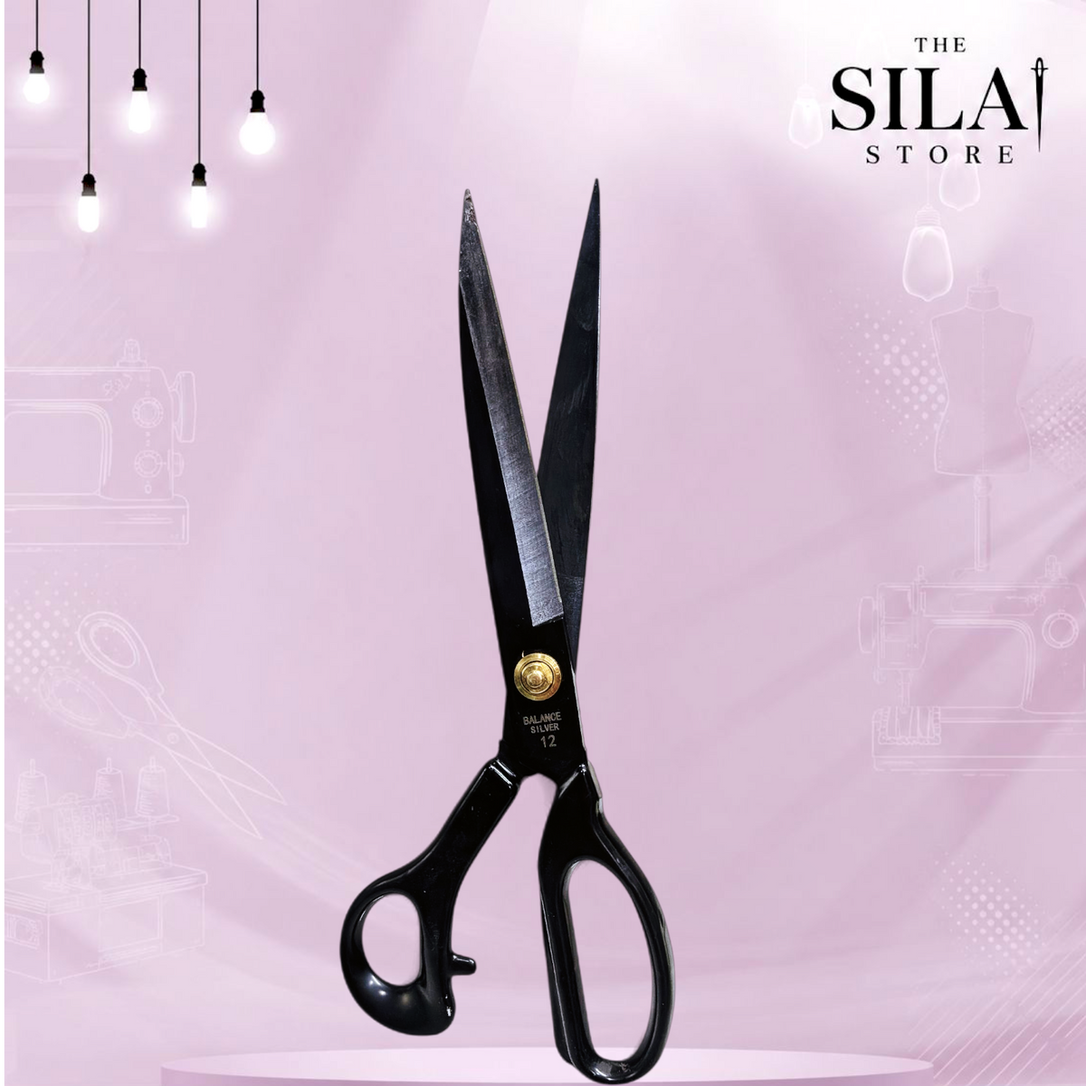 QUEED 12 INCH BLACK SCISSORS