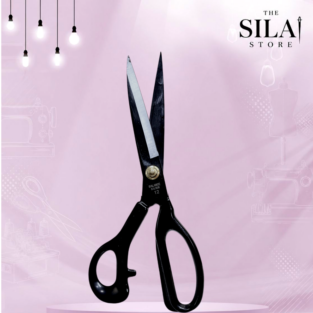 QUEED 12 INCH TAILOR SCISSOR IN BLACK