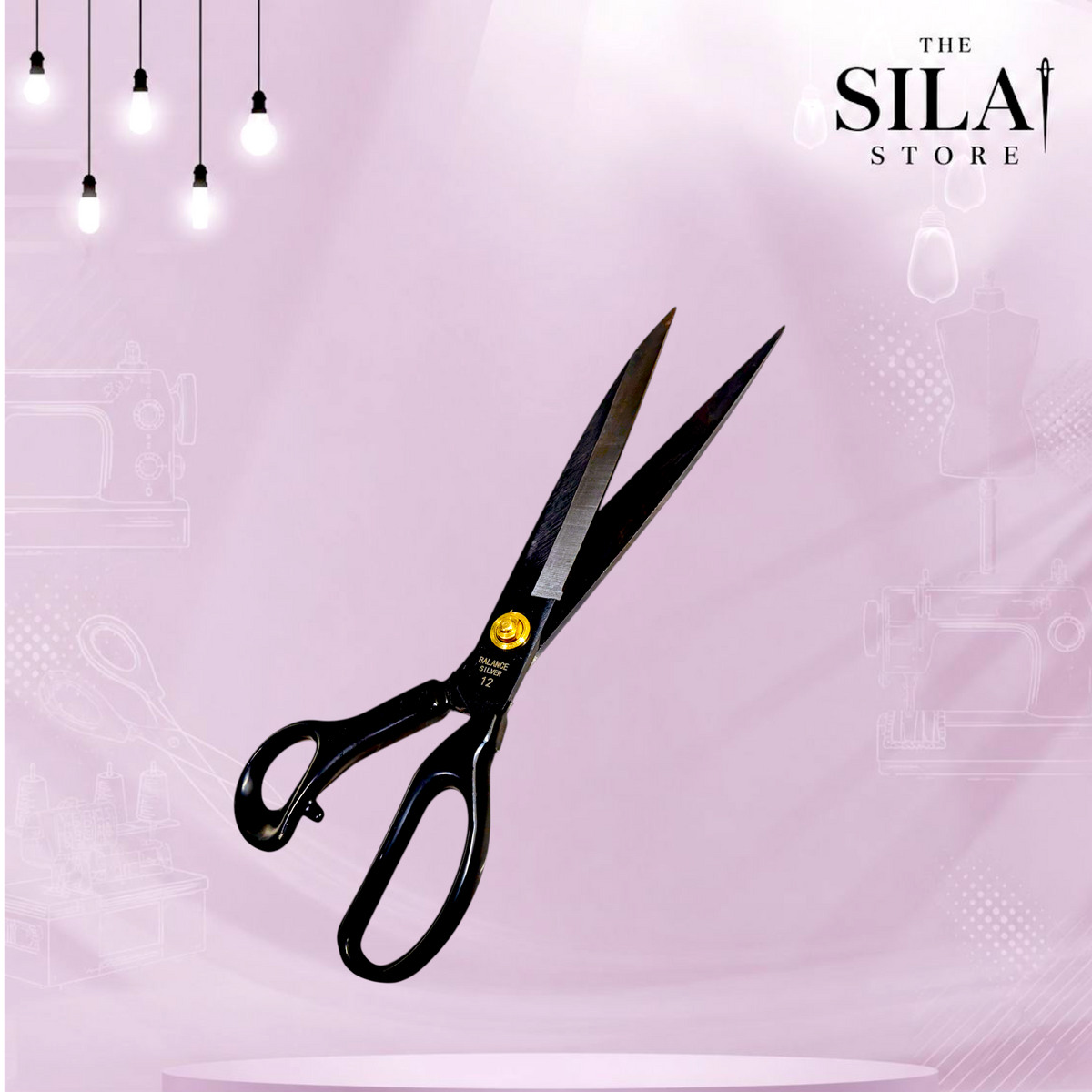QUEED 12 INCH BLACK SCISSORS