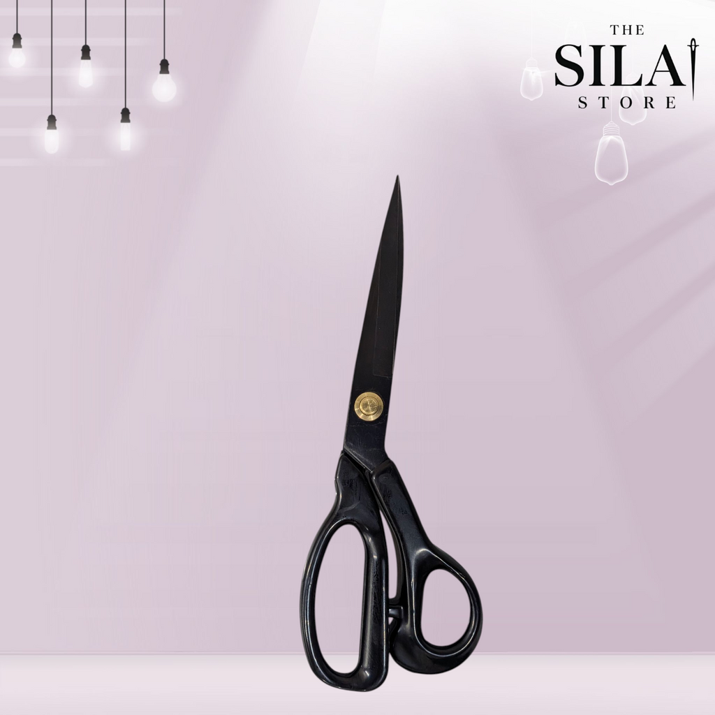 QUEED TAILOR SCISSOR FOR FABRIC CUTTING WITH BLACK HANDLE