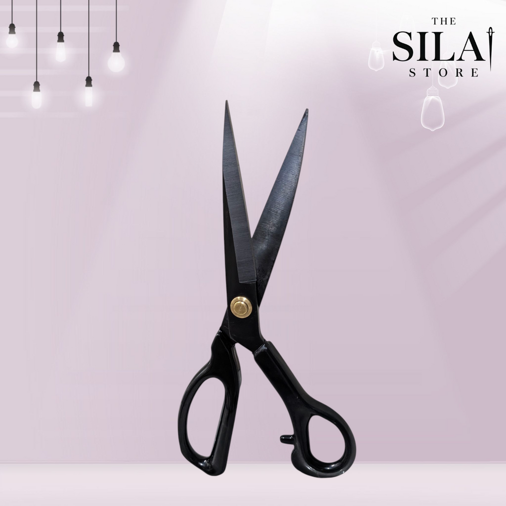 QUEED TAILOR SCISSOR FOR FABRIC CUTTING WITH BLACK HANDLE