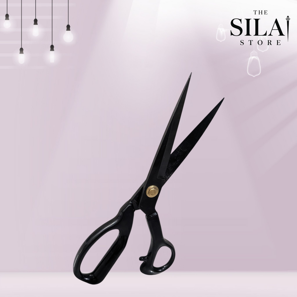 QUEED TAILOR SCISSOR FOR FABRIC CUTTING WITH BLACK HANDLE