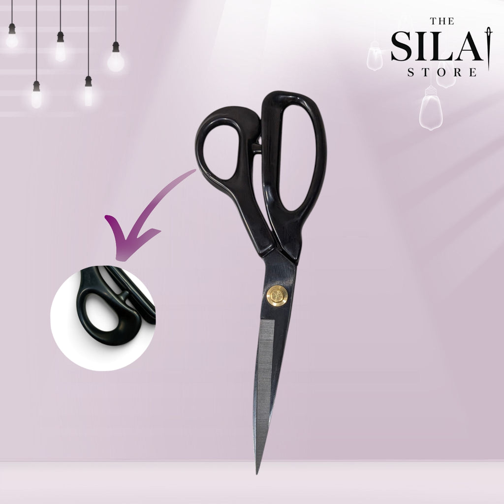 QUEED TAILOR SCISSOR FOR FABRIC CUTTING WITH BLACK HANDLE